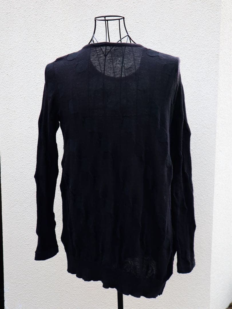 【Y’s ワイズ】 \"dot pattern\" シワ加工 アシンメトリー ニット