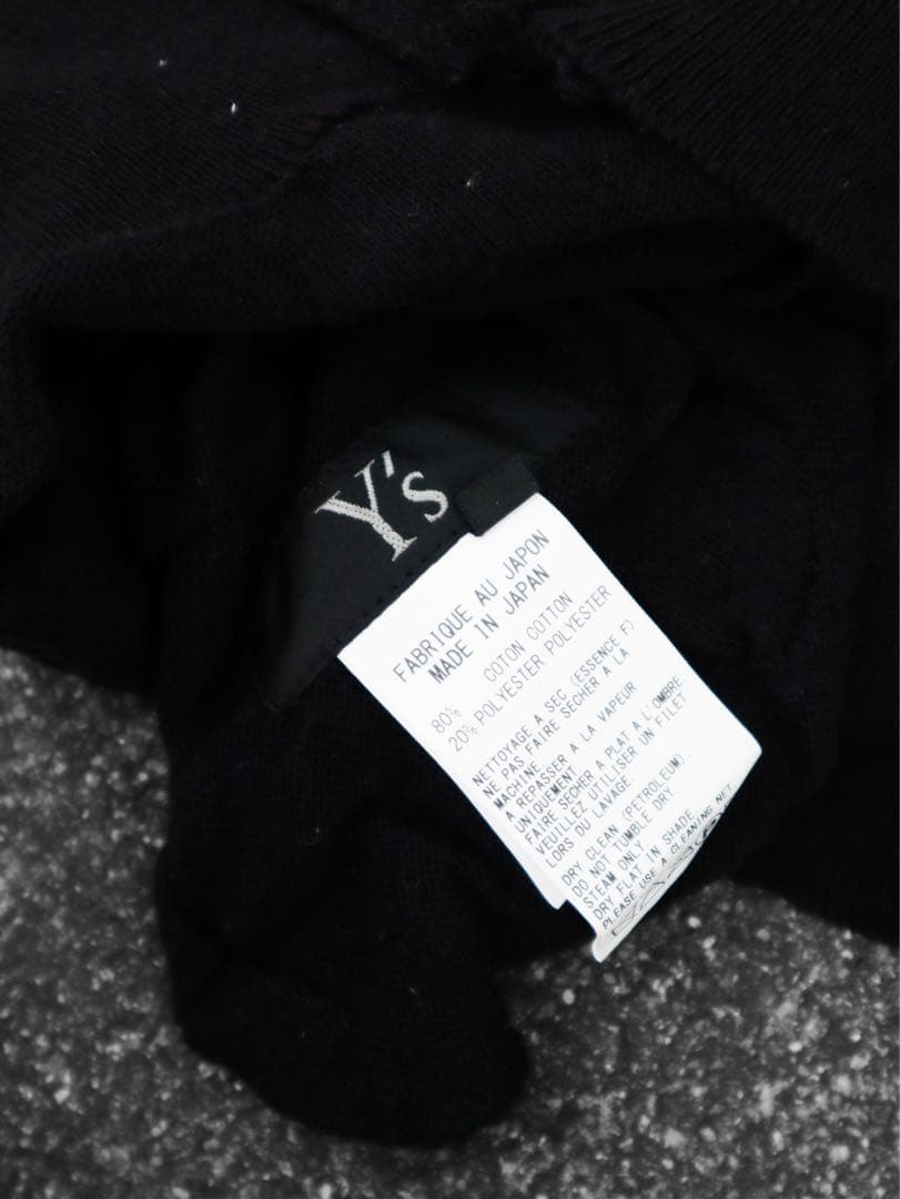 【Y’s ワイズ】 \"dot pattern\" シワ加工 アシンメトリー ニット