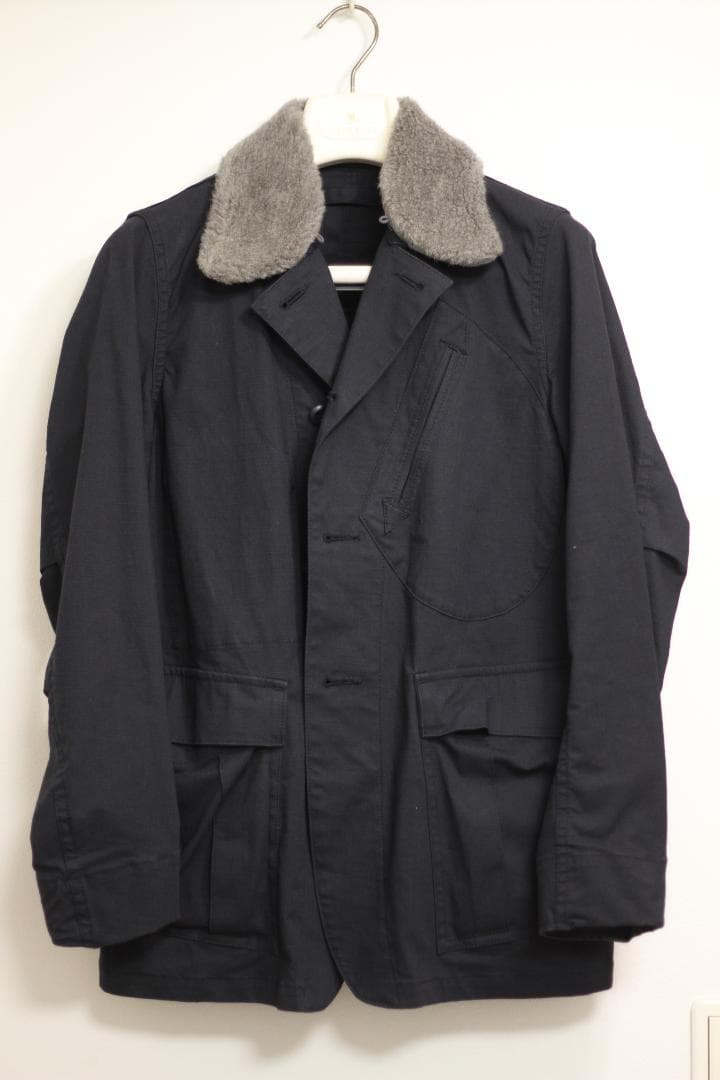 【良品/レア】SUN/kakke ファー付 ミリタリー ジャケット RIP S