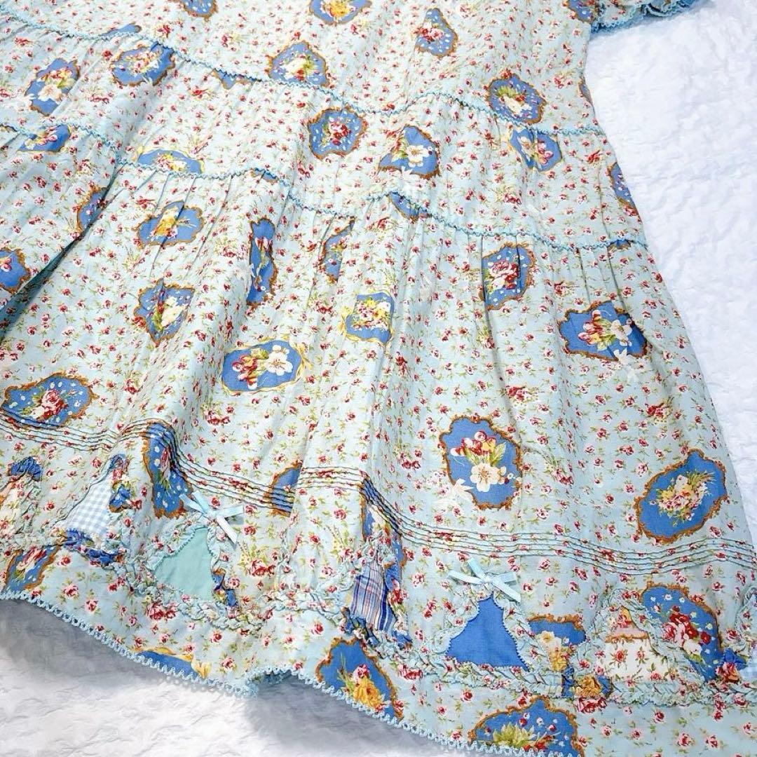 極美品✨PINKHOUSE フェリーチェチュニック　ピコフリル　ワンピース