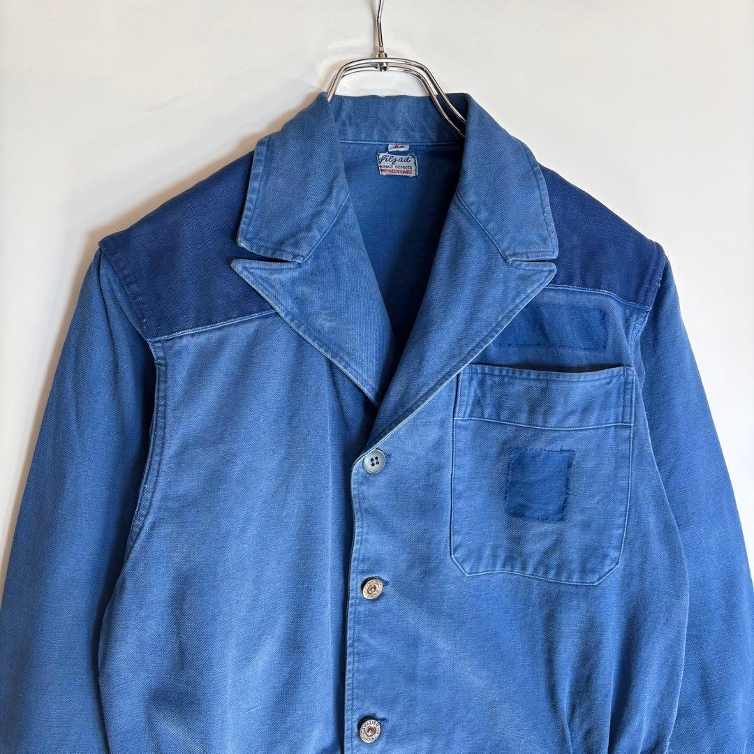 40s〜50s ヴィンテージ フレンチ ワークジャケット パッチワーク 古着