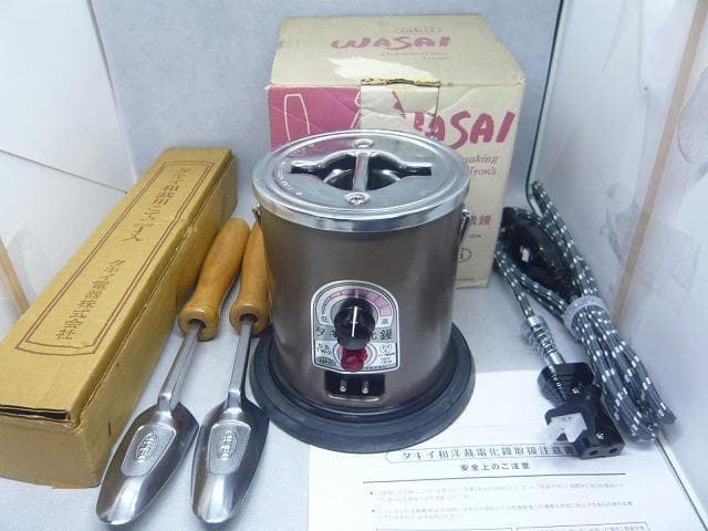 作業未使用　タキイ和裁電化鏝　和裁こて　和裁コテ　最新タキイ製　鏝２本付