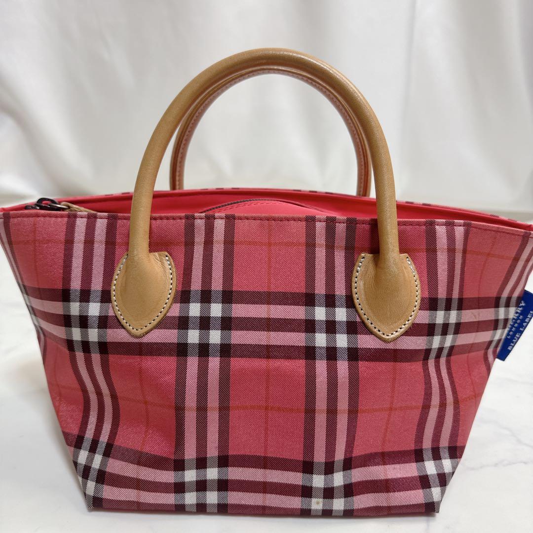 Burberryバーバリーブルーレーベル トートバッグ ピンク