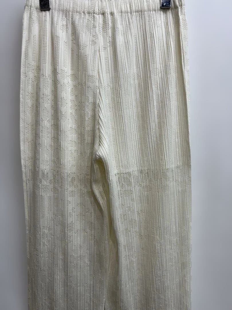 PLEATS PLEASE イッセイミヤケ レース プリーツパンツ 日本製 1