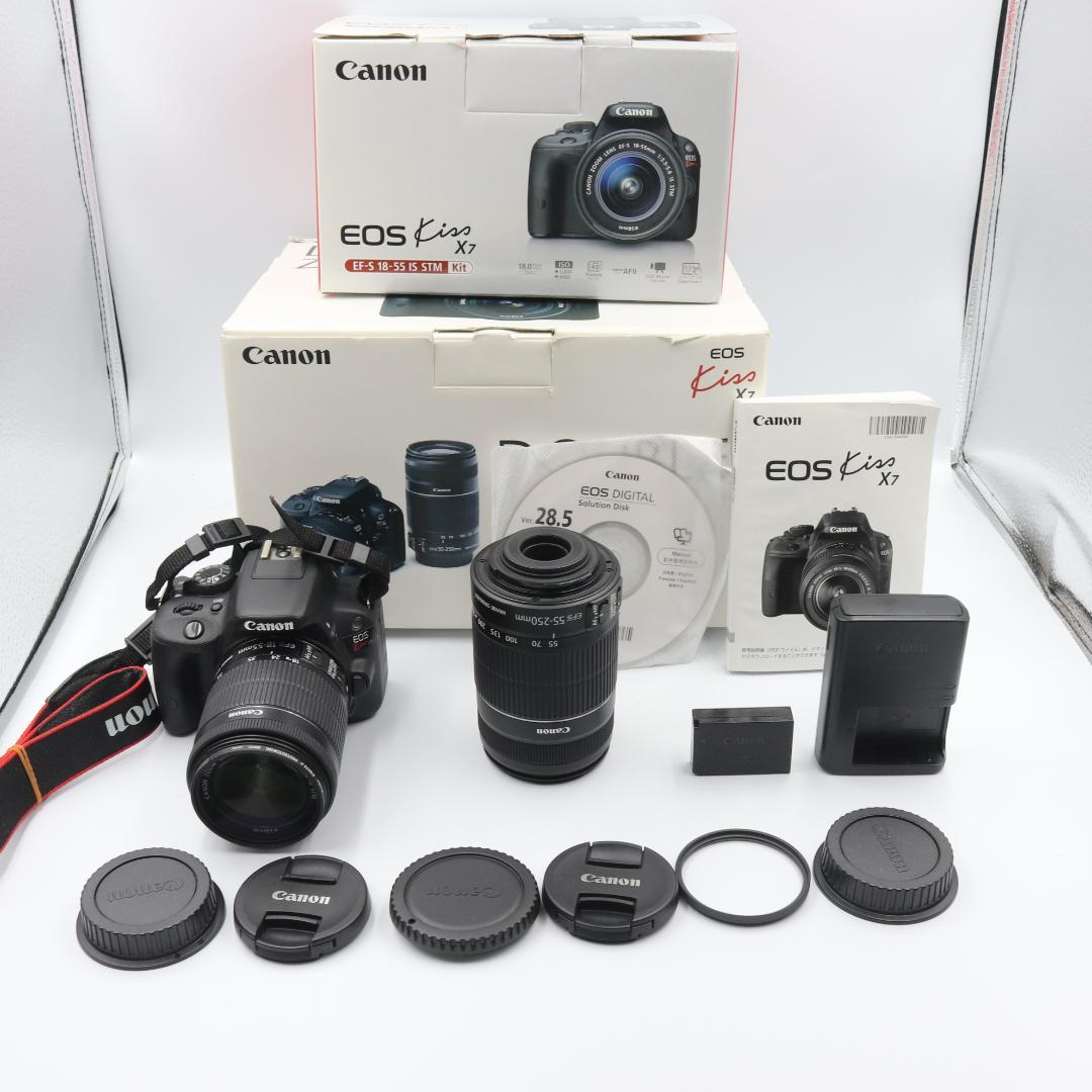 Canon　Kiss X7　ダブルズームセット　18-55mm　55-250mm