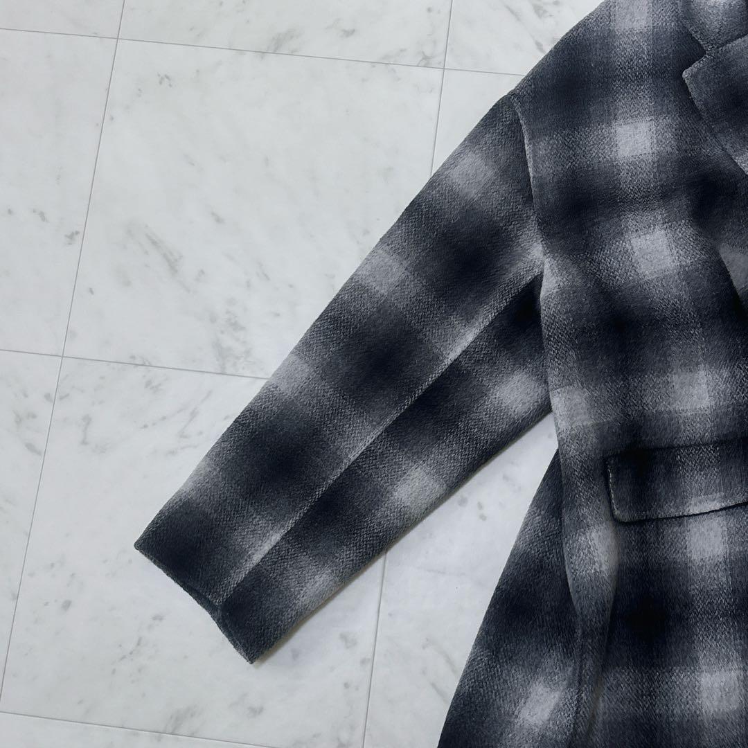 極美品 スピックアンドスパン 24AW ゆったり ウールミックスリバージャケット