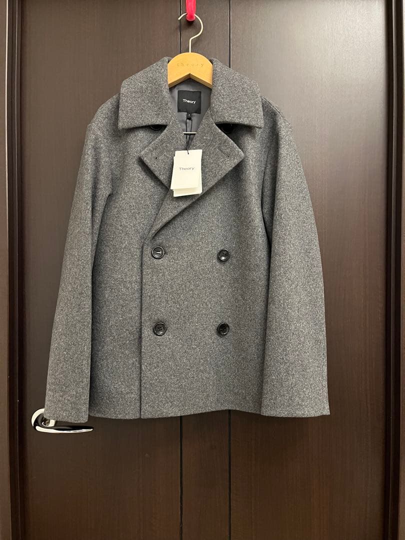 新品　theory 25AW メルトンウール　ピーコート　グレー