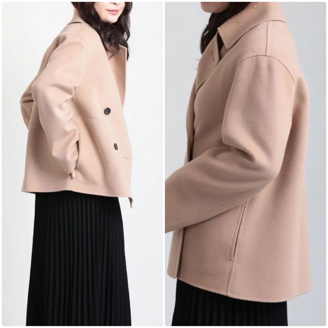 新品　theory 25AW メルトンウール　ピーコート　グレー