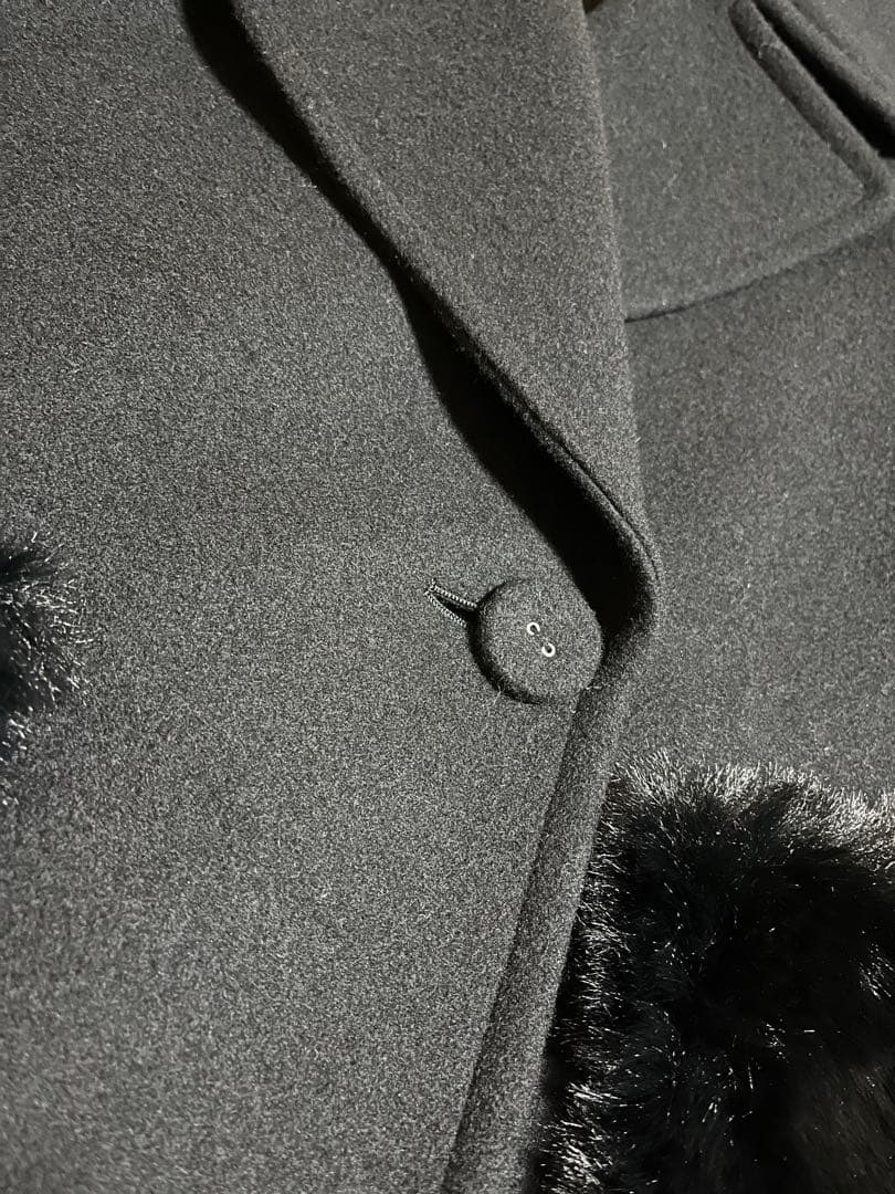 ファーポケットピーコート