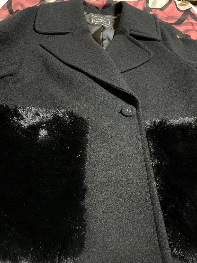 ファーポケットピーコート