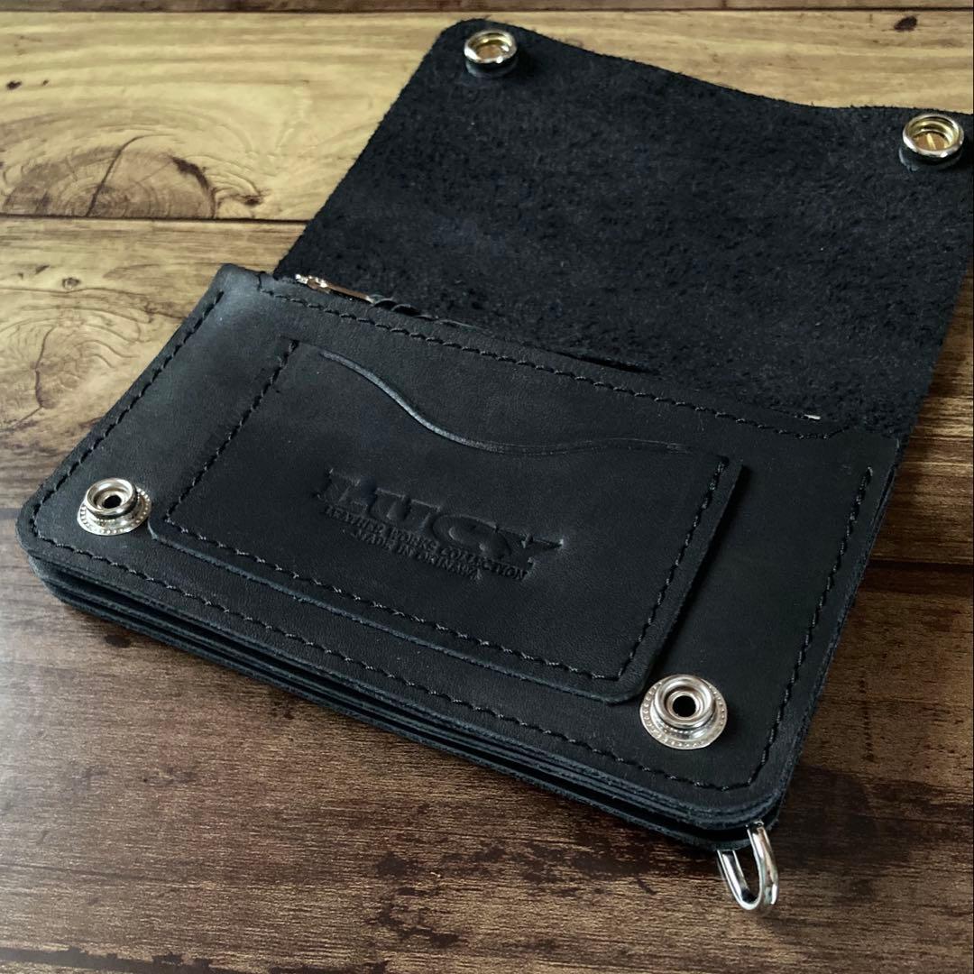 【r.d.o.k】ミドルトラッカーウォレット3層 ブラック アポロコンチョ