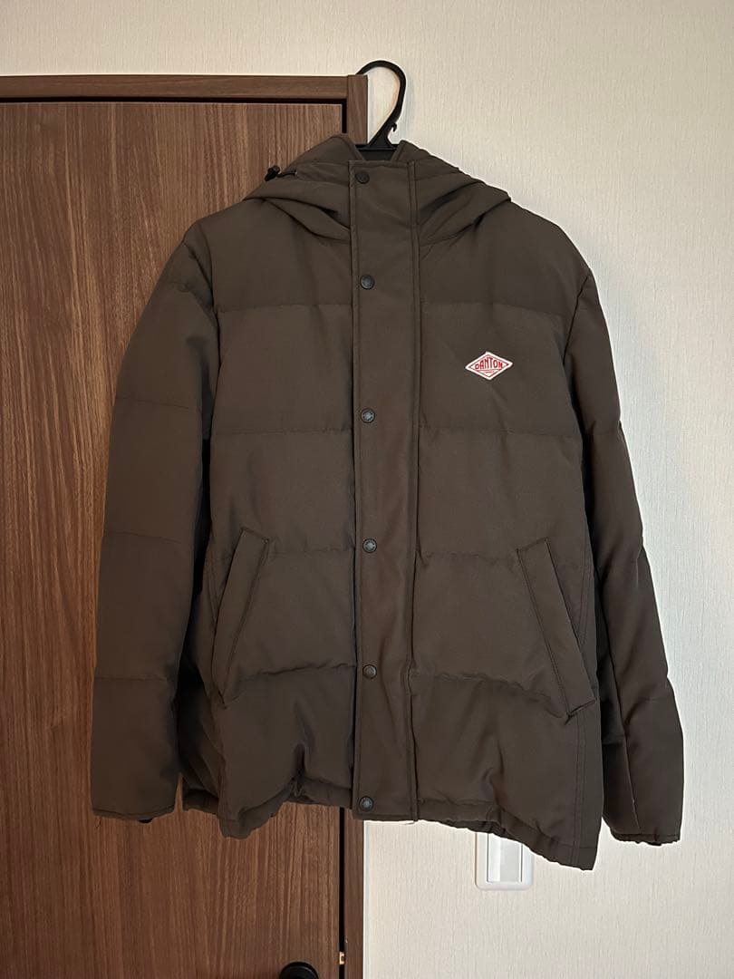 yuu DANTON フード付きブラウンダウンジャケット