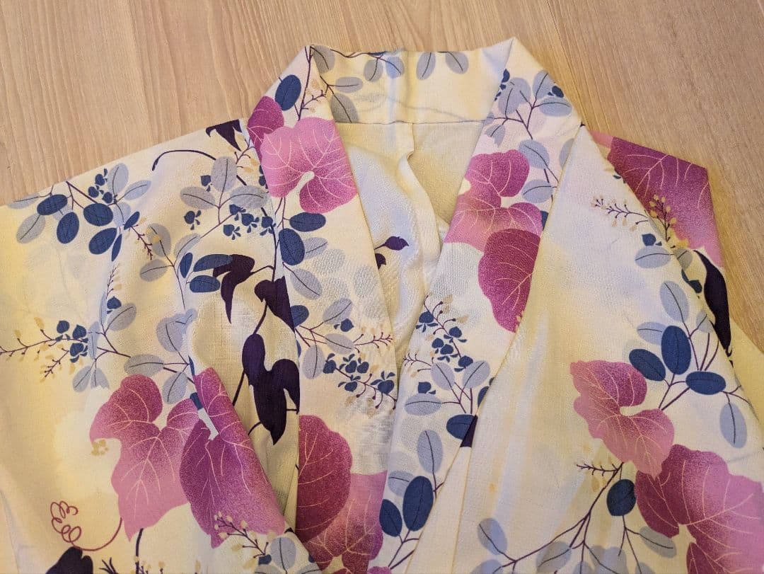 花柄 浴衣・帯セット　撫松庵