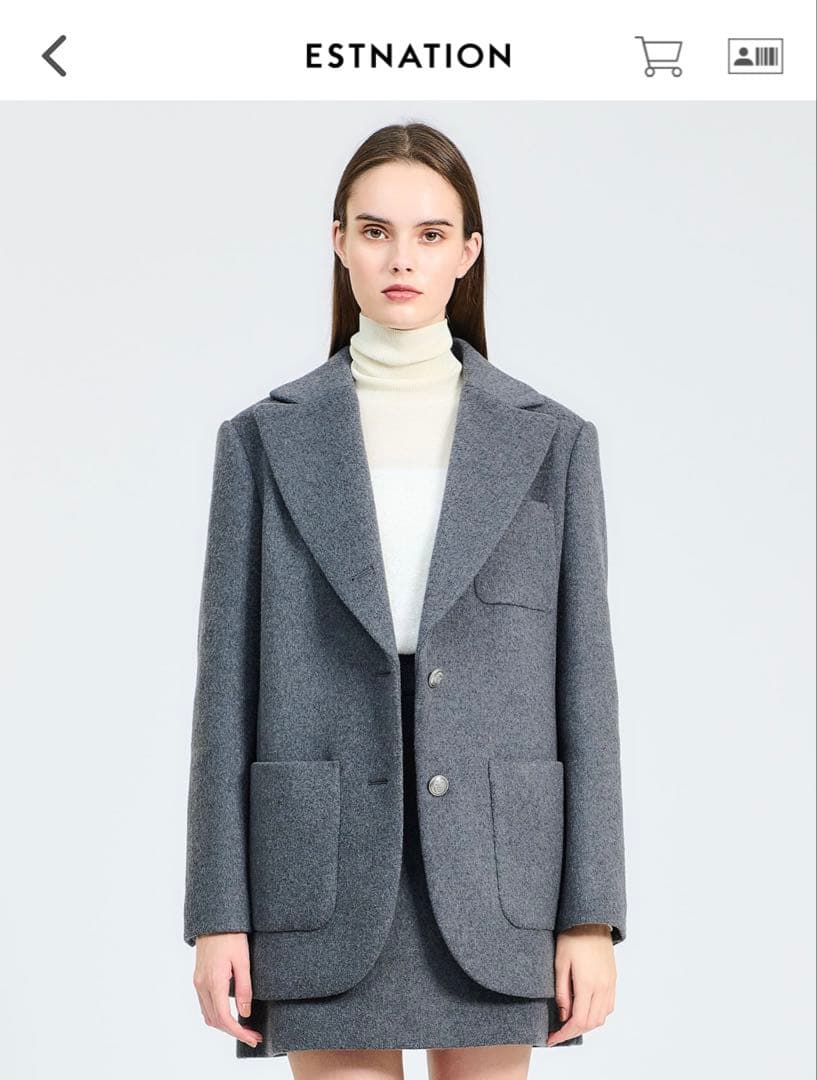 ESTNATION 濃紺ジャケットコート