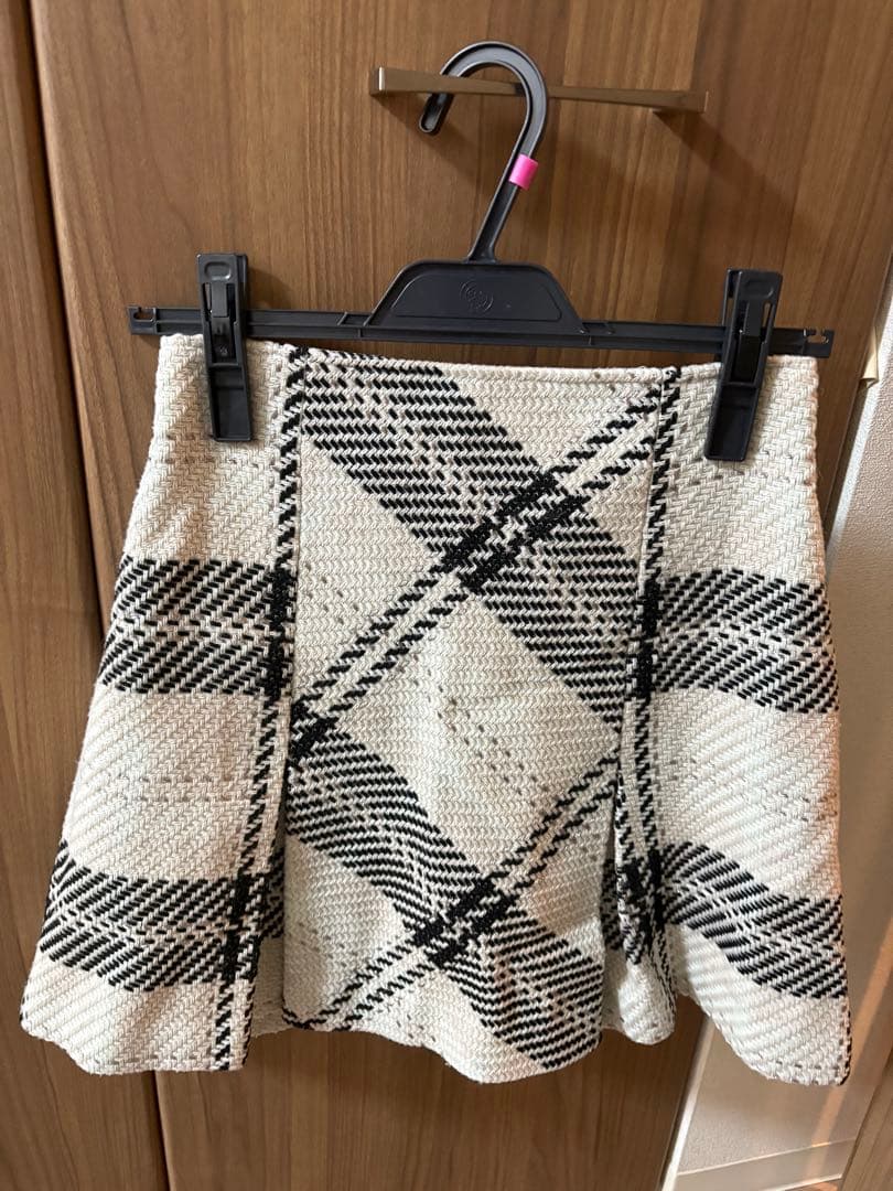 2024 AW SNIDEL スナイデル ロービングチェックミニスカート