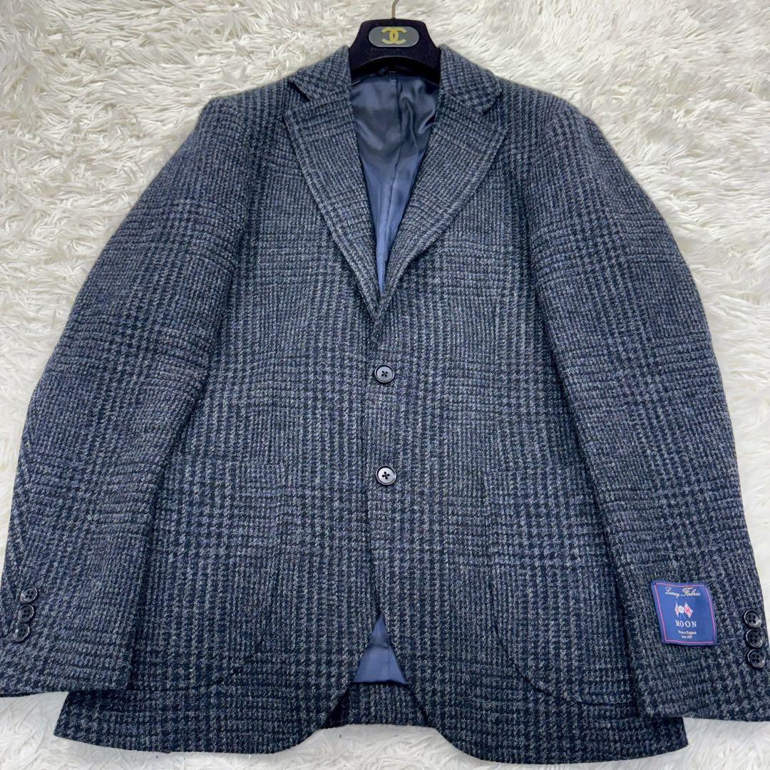 極美品✨ ビームスハート MOON社生地 ツイード ジャケット ネイビー S