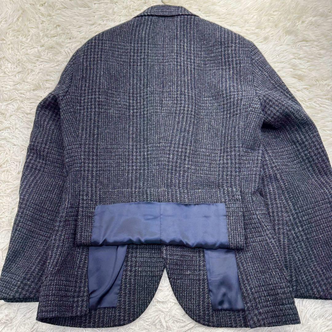 極美品✨ ビームスハート MOON社生地 ツイード ジャケット ネイビー S