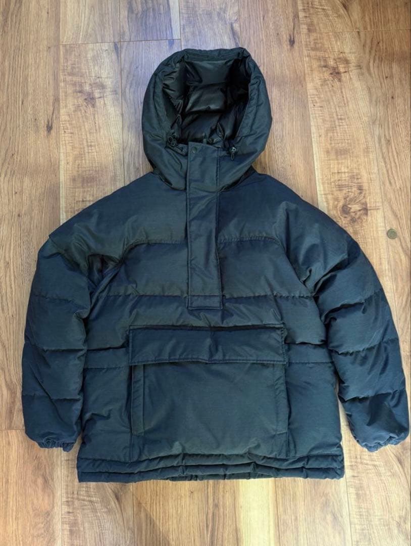 スノーピーク　アノラック　ダウンジャケット　フード　ブラック　キャンプ