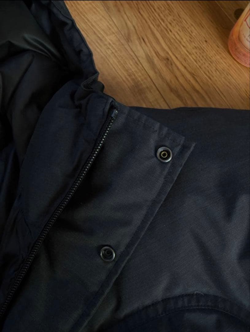 スノーピーク　アノラック　ダウンジャケット　フード　ブラック　キャンプ