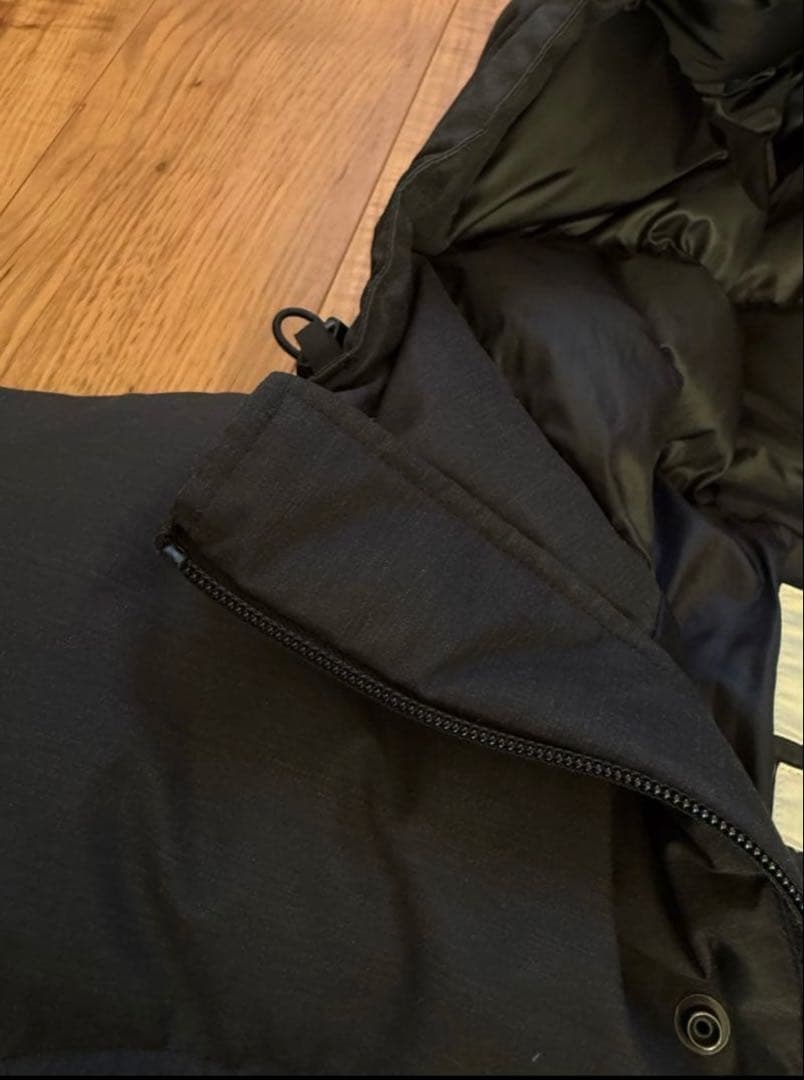 スノーピーク　アノラック　ダウンジャケット　フード　ブラック　キャンプ