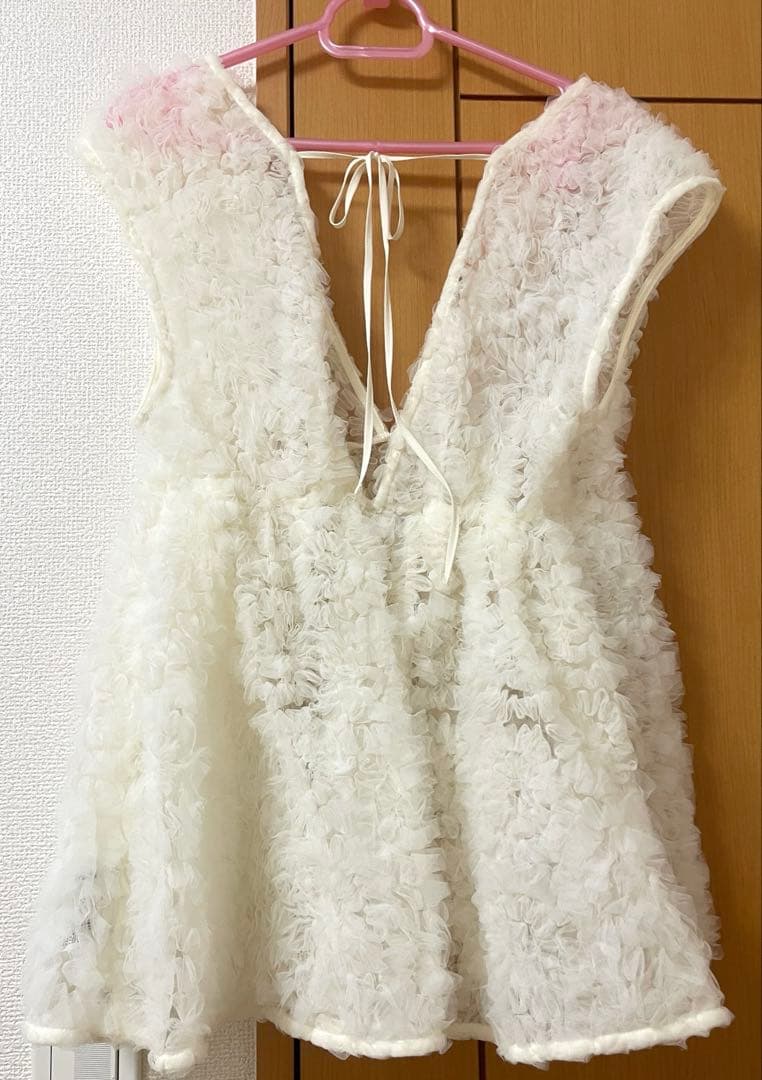 Mystrada デコラチュールブラウス　薄ベージュ