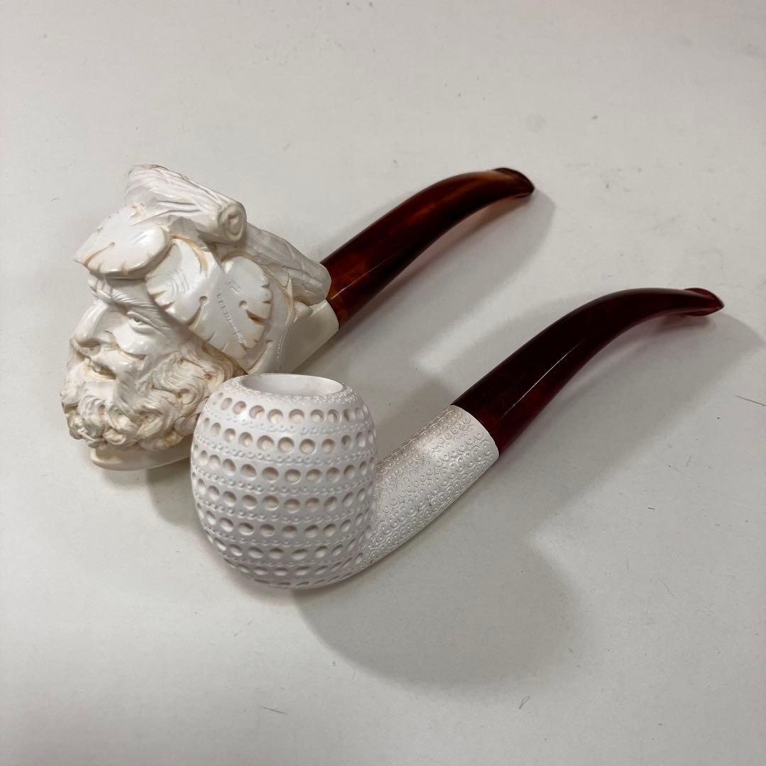 Meerschaum Pipe ミアシェルム パイプ 海泡石 専用ケース付