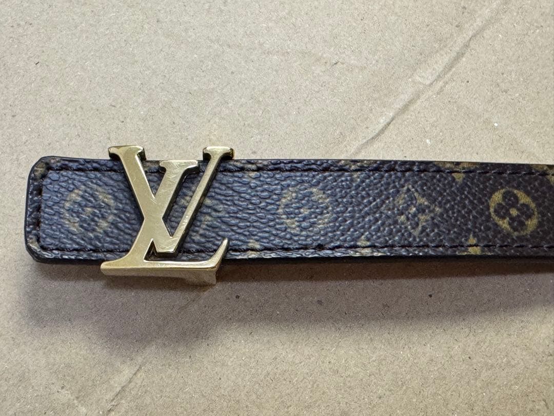 中古美品 LOUIS VUITTON ブラウン ベルト 80/32 箱付