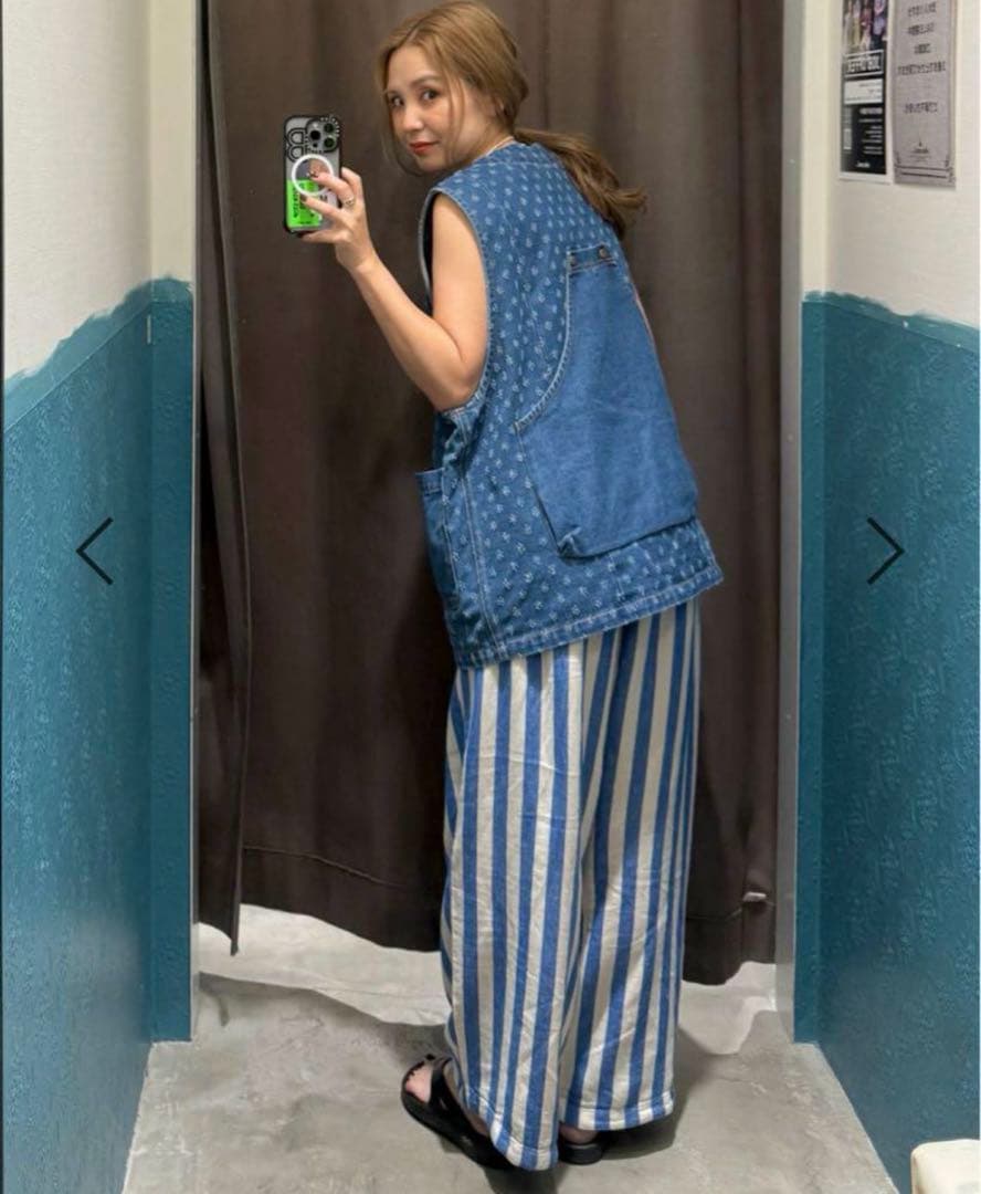 【新品タグ付き】✨完売品　今季　ニコアンド　ストライプパジャパン