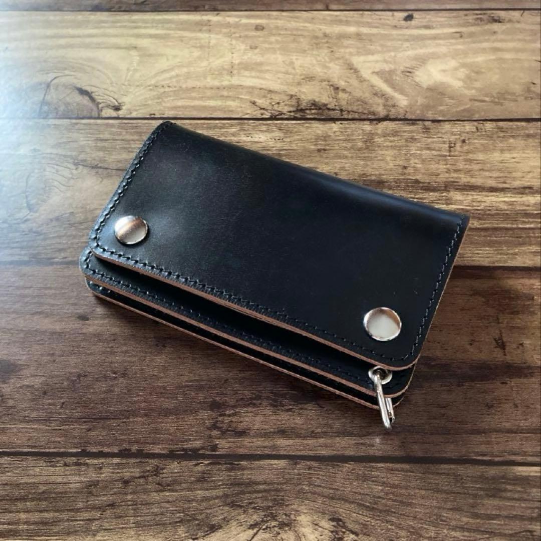 【hide SORA】ミドルトラッカーウォレット【お札を折らずに収納】