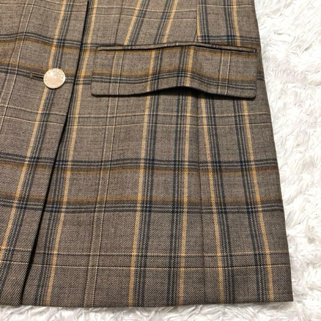 美品✨マッキントッシュロンドン バソランウールツイルジャケット チェック 茶 M