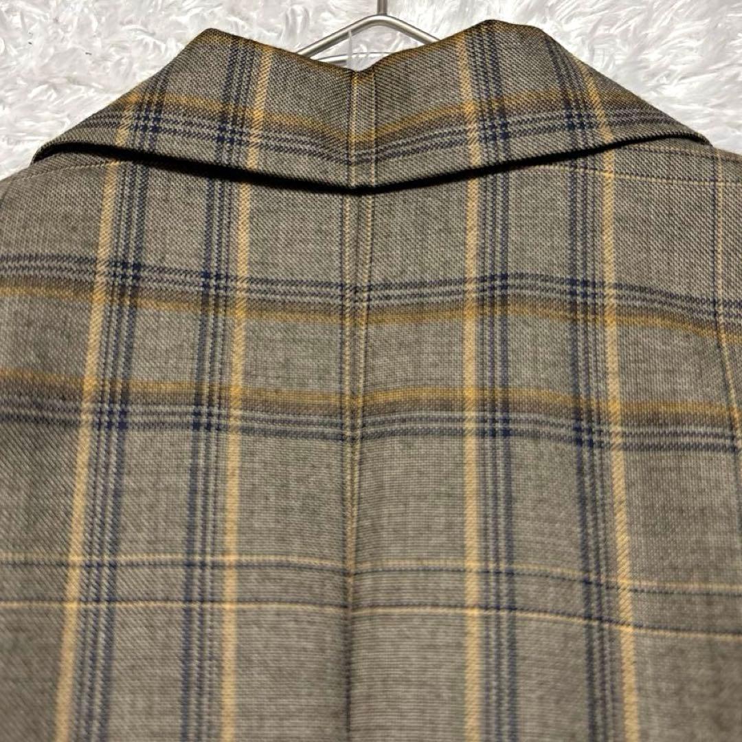 美品✨マッキントッシュロンドン バソランウールツイルジャケット チェック 茶 M