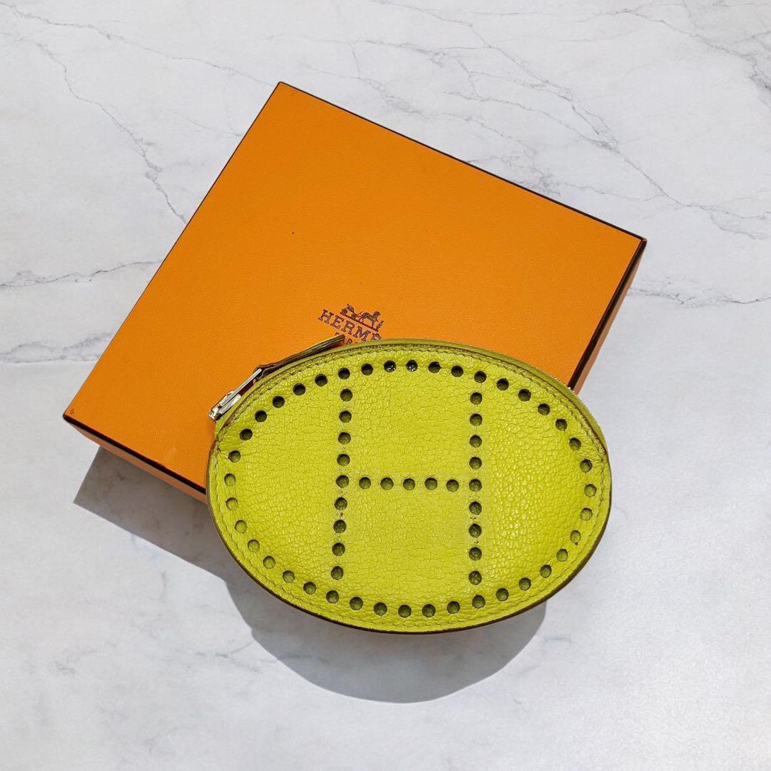 良品✨ エルメス エヴリン ケース 小銭入れ レザー イエロー