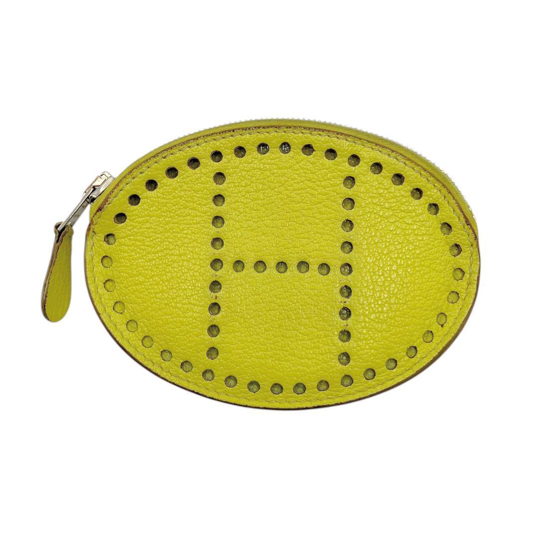 良品✨ エルメス エヴリン ケース 小銭入れ レザー イエロー