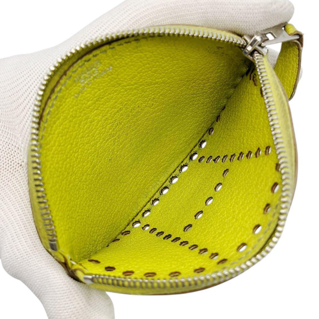 良品✨ エルメス エヴリン ケース 小銭入れ レザー イエロー