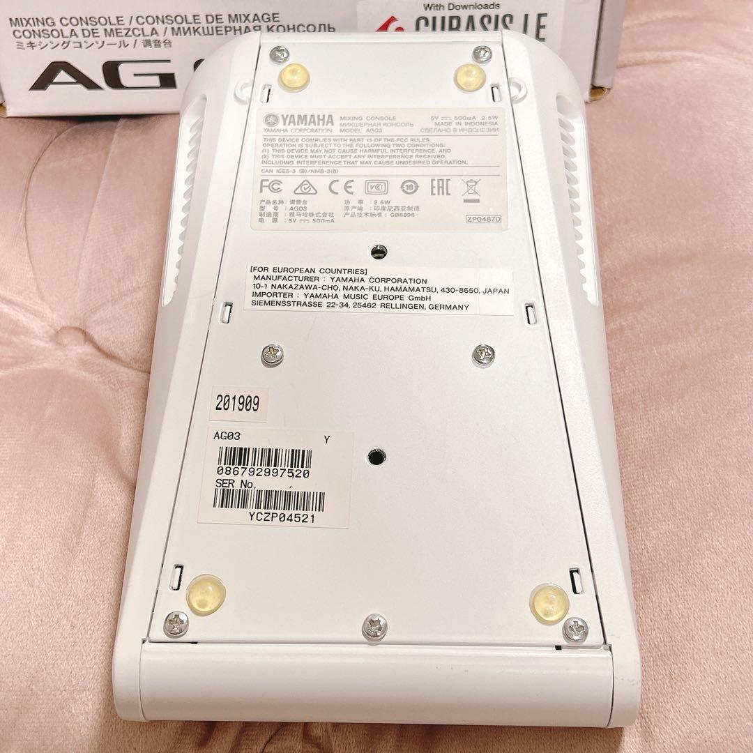 YAMAHA AG03 本体 USBケーブル マイクロUSBケーブル 箱つき