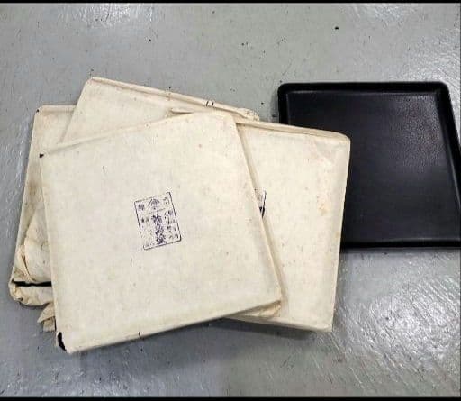 輪島塗 折敷膳 茶托 お盆 角盆 卓上盆 吸物膳 置物台 漆塗 伝統工芸品 古物