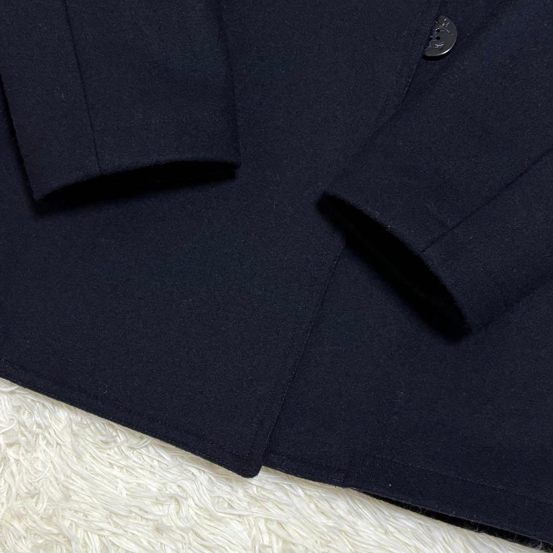 美品 ブルックスブラザーズ ピーコート ネイビー　ウール メンズ ダブル S