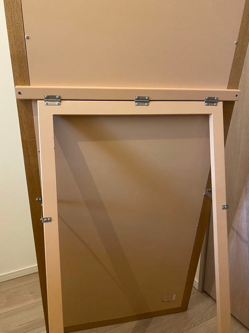 ナチュラルウッド 縦長スタンドミラー