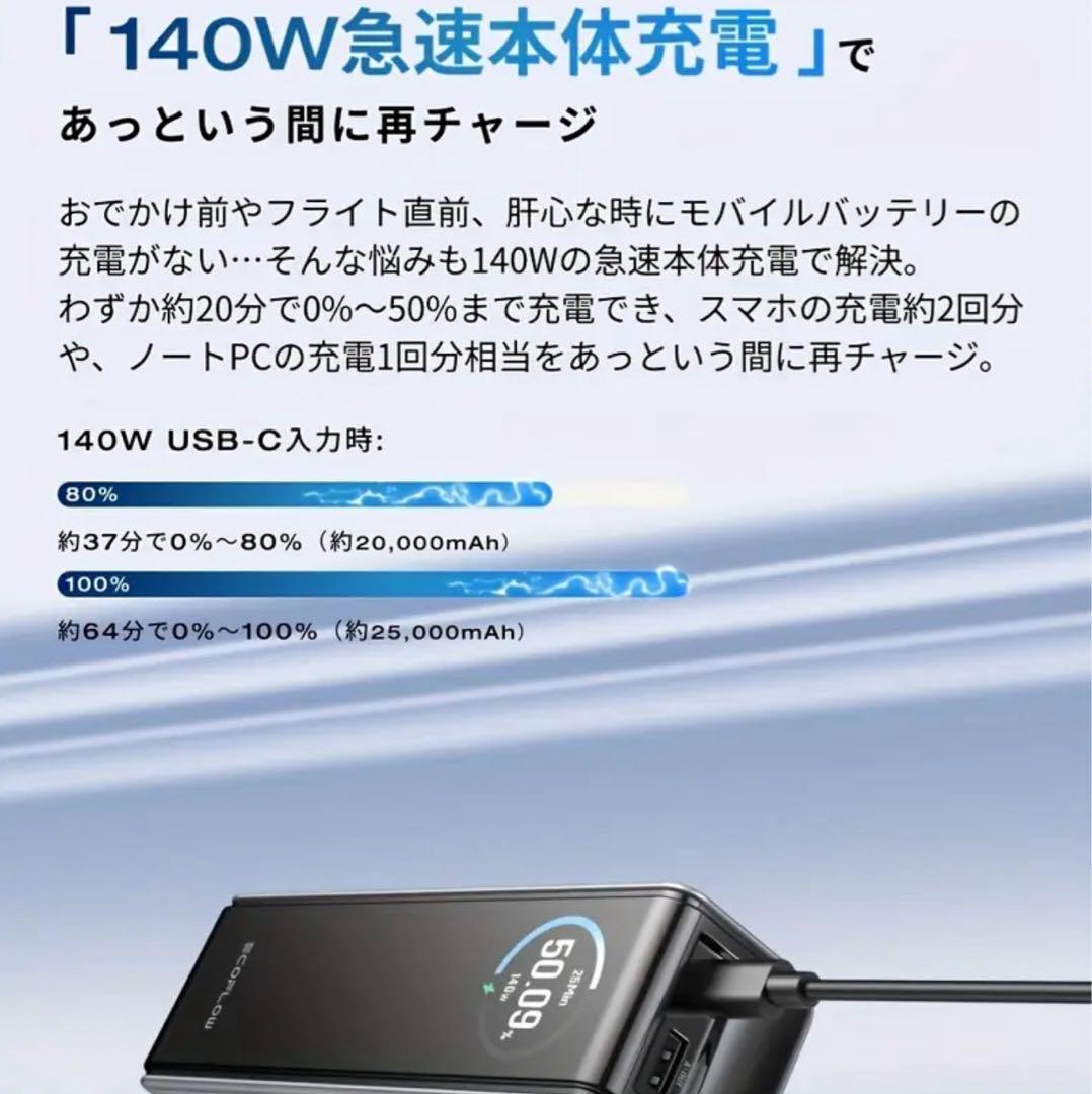 EcoFlow RAPID Power Bank 25000mAh 170W 黒