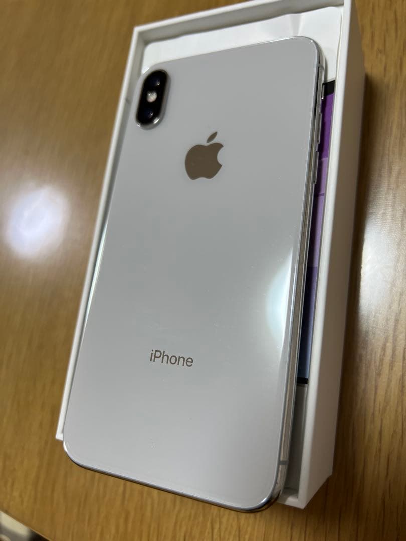 値下げ！美品！修理、電池交換済iPhone X シルバー 5.8インチ256GB