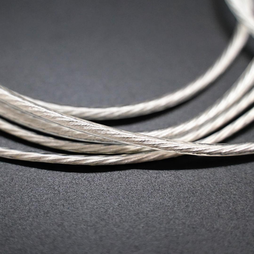 ついに7N 超冷凍製単結晶銅銀メッキ！最高スペックリケーブル3.5mm/2pin