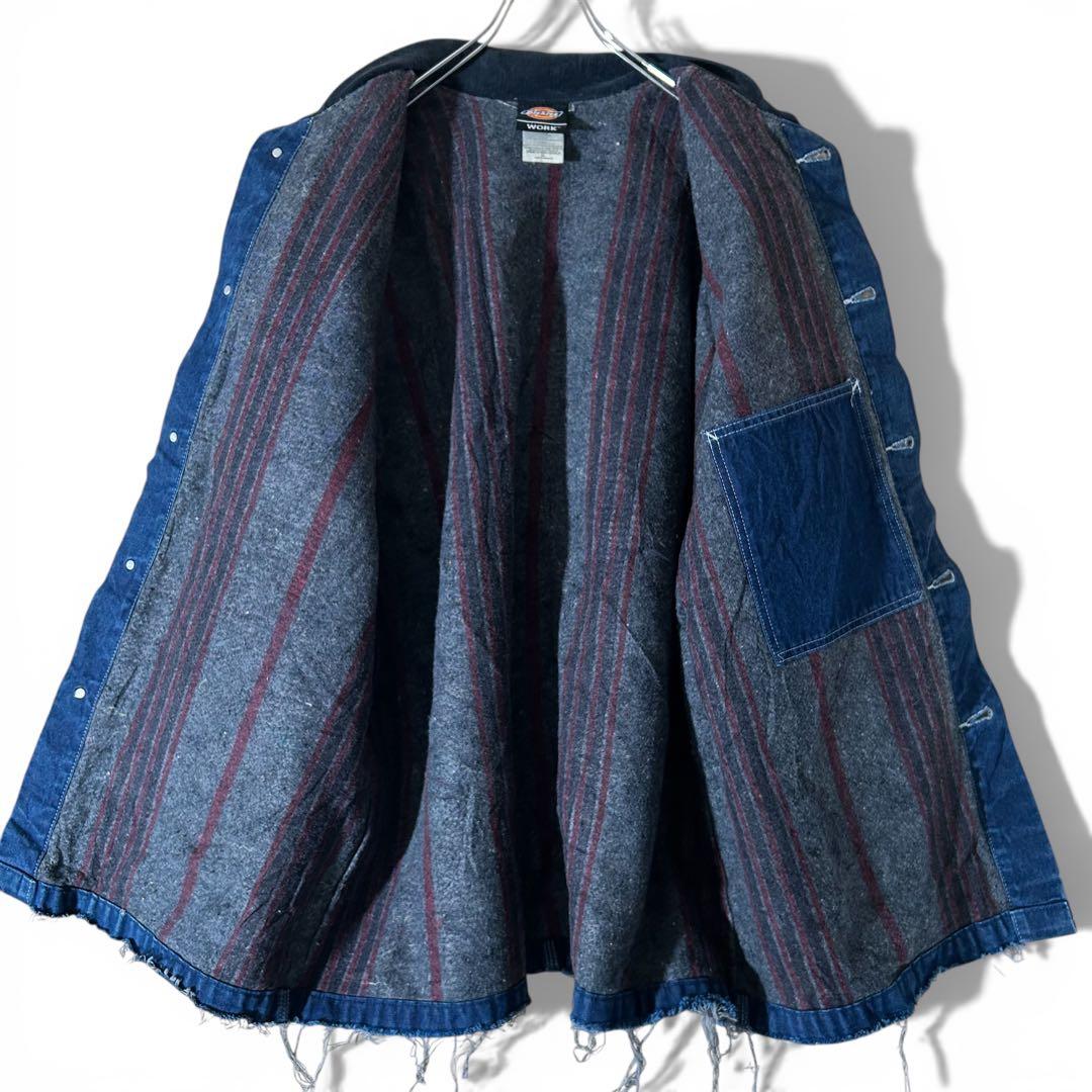 人気カラー! Dickies ディッキーズ デニム カバーオール 濃紺 XL