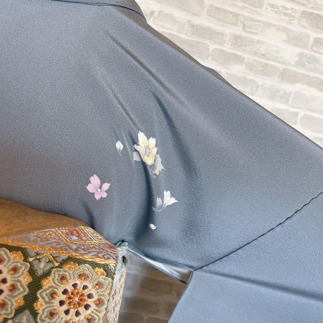 訪問着　フルセット　枝垂れ桜　上品な控えめ　華々　着物　付け下げ　Q1