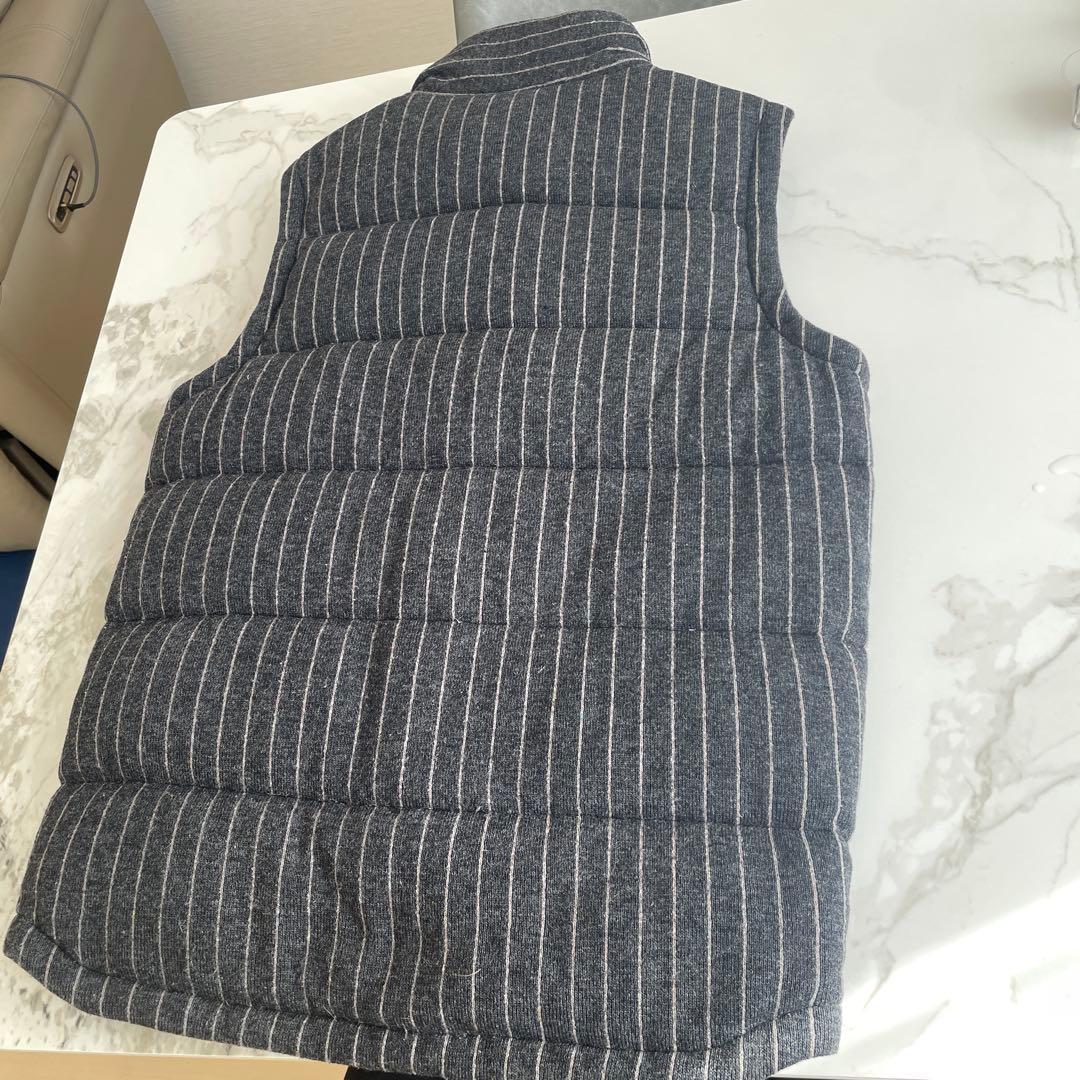 patagonia ダウンベスト S グレー/ストライプ