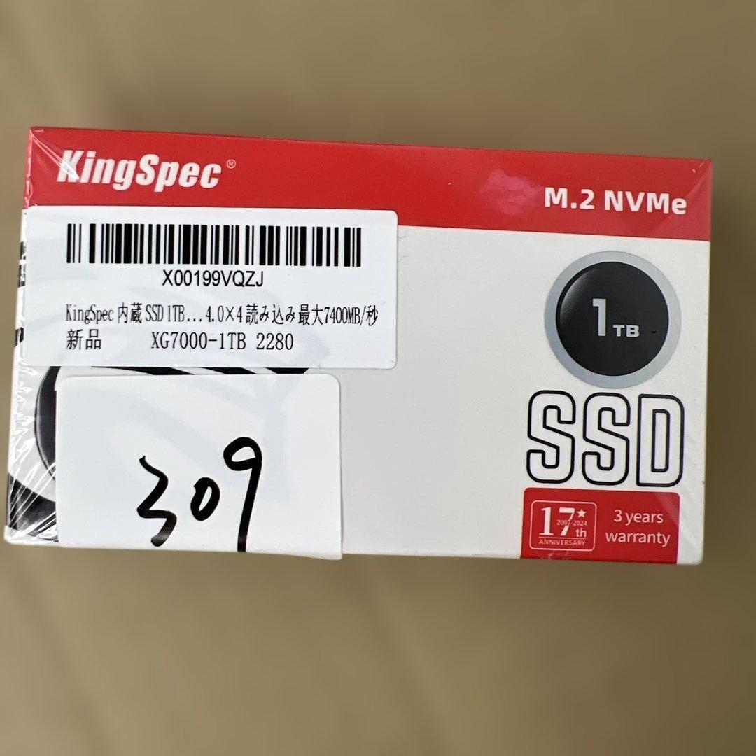 309 KingSpec XG7000 1TB SSD 未開封