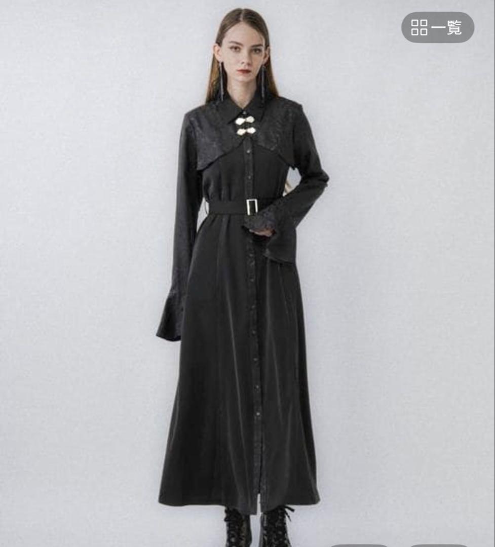 【美品】HARE ジャガードチャイナボレロワンピース ブラック