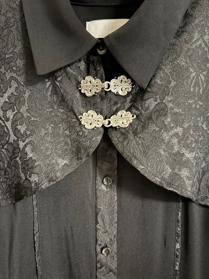 【美品】HARE ジャガードチャイナボレロワンピース ブラック