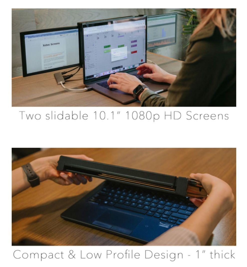 Xebec Tri Screen ポータブルモニター 10.1インチ 1080p