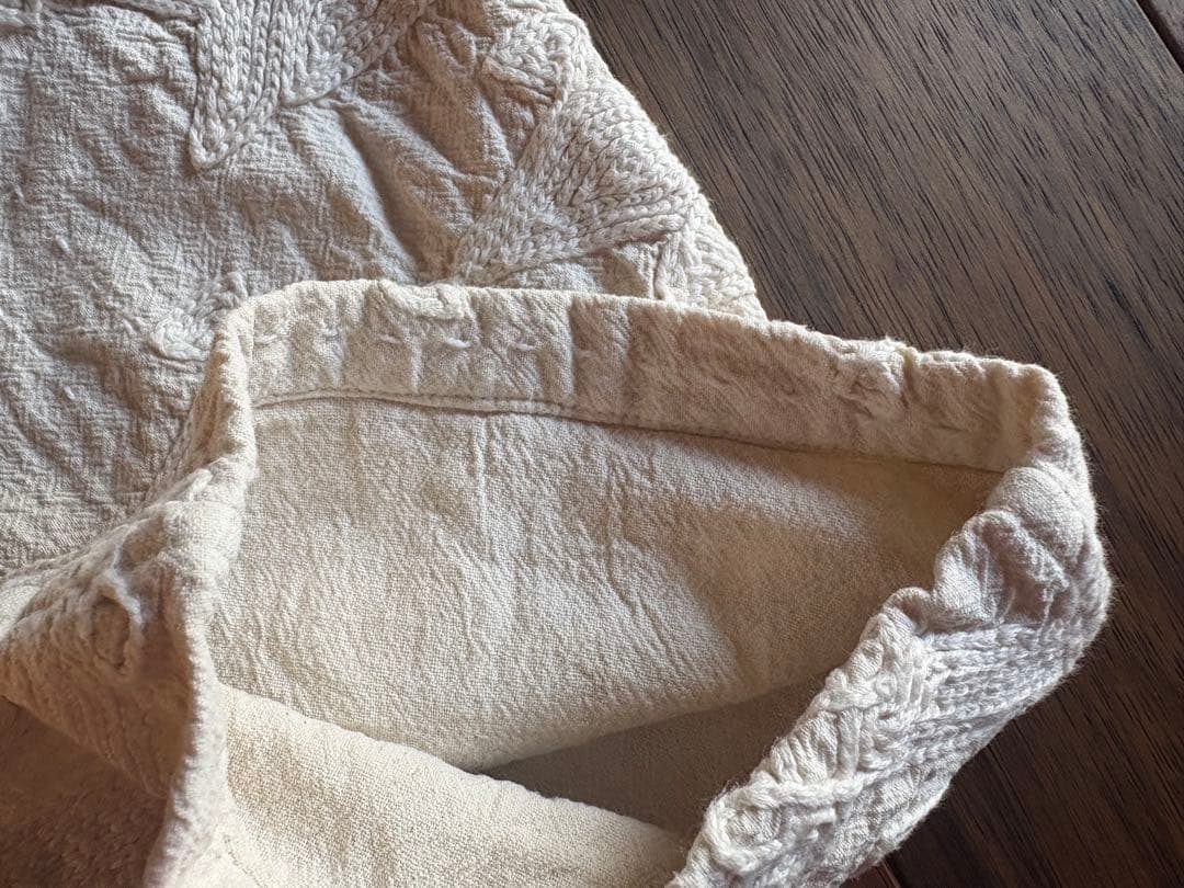 ポキプシー　pokipcee 刺繍　手刺繍　インド　ホワイト　パンツ　スザニ