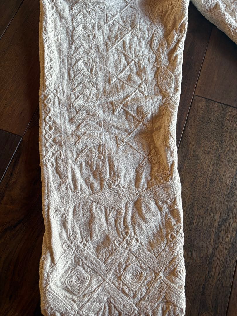 ポキプシー　pokipcee 刺繍　手刺繍　インド　ホワイト　パンツ　スザニ